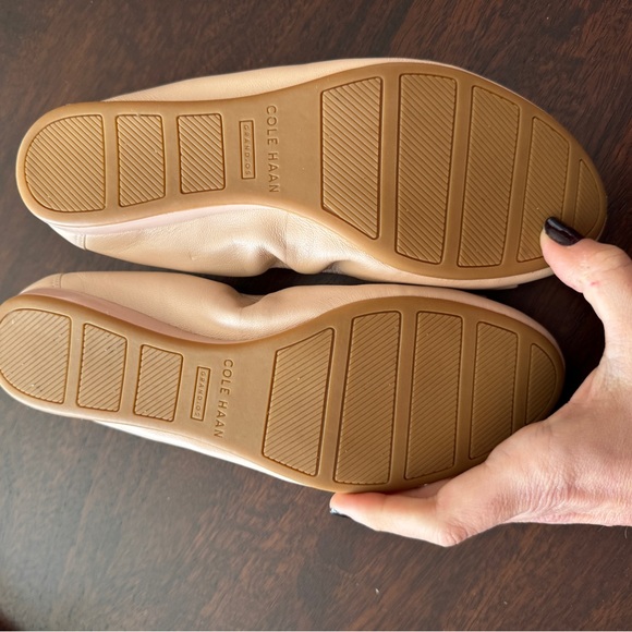Cole Haan nude leather bow gold detail ballet flat new without box 7.5 - Picture 5 of 5